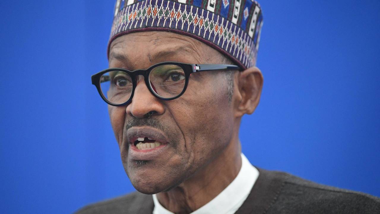 O presidente da Nigéria Muhammadu Buhari