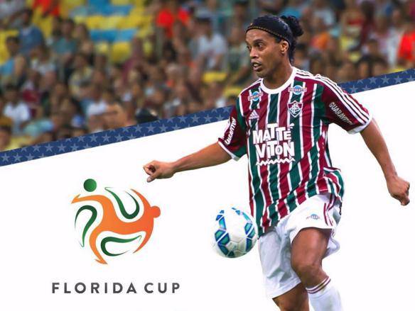 Ronaldinho Ga&uacute;cho postou uma foto em seu Instagram para promover sua participa&ccedil;&atilde;o na Florida Cup