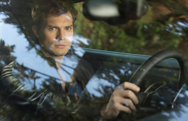 O ator Jamie Dornan como o personagem Christian Grey, em Cinquenta Tons de Cinza