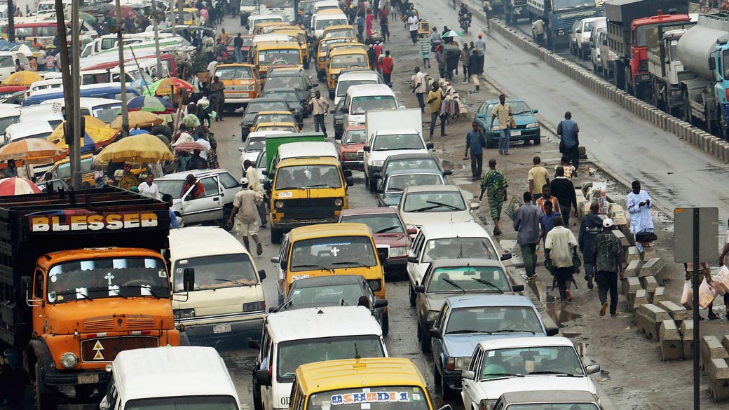 Congestionamento na cidade de Lagos, Nigéria
