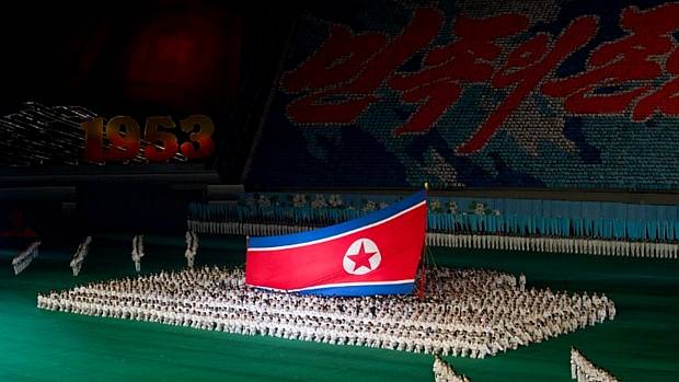 Regime norte-coreano promove apresenta&ccedil;&atilde;o no est&aacute;dio Primeiro de Maio em celebra&ccedil;&atilde;o aos 60 anos do armist&iacute;cio