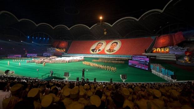 Regime norte-coreano promove apresenta&ccedil;&atilde;o no est&aacute;dio Primeiro de Maio em celebra&ccedil;&atilde;o aos 60 anos do armist&iacute;cio