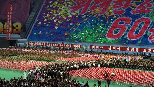 Regime norte-coreano promove apresenta&ccedil;&atilde;o no est&aacute;dio Primeiro de Maio em celebra&ccedil;&atilde;o aos 60 anos do armist&iacute;cio