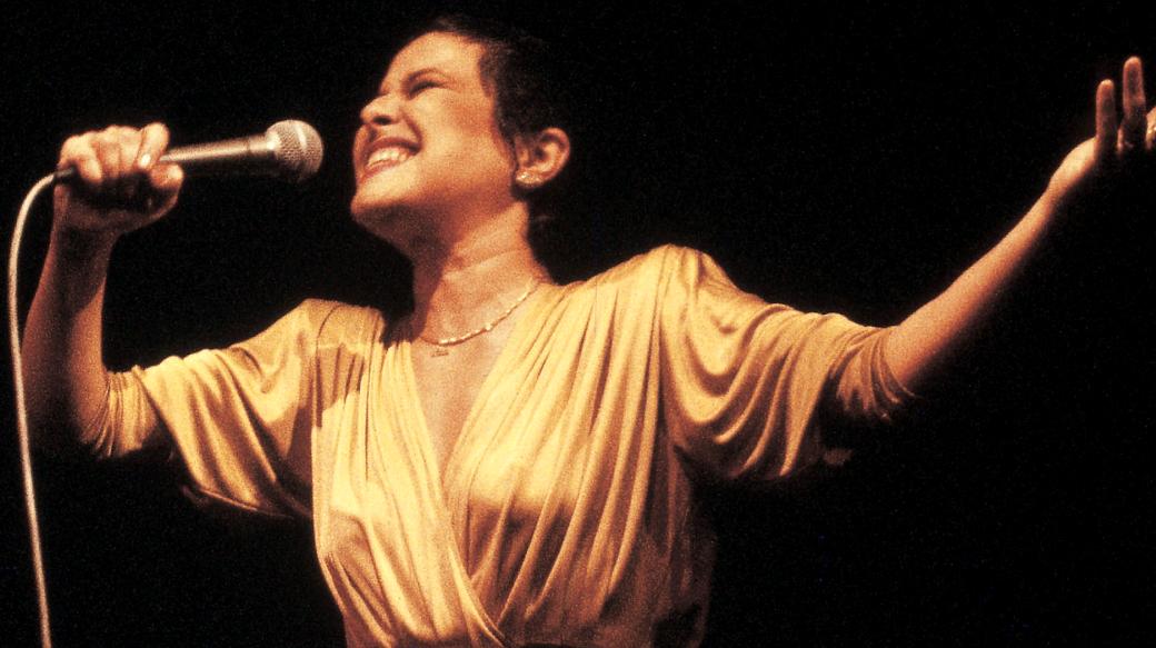 Elis Regina no show 'Trem Azul', em 1981
