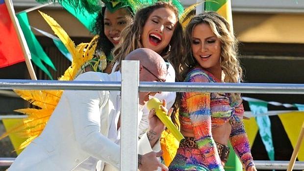 PitBull, Jennifer Lopez e Claudia Leitte no clipe da música oficial da Copa PitBull, Jennifer Lopez e Claudia Leitte no clipe da música oficial da Copa