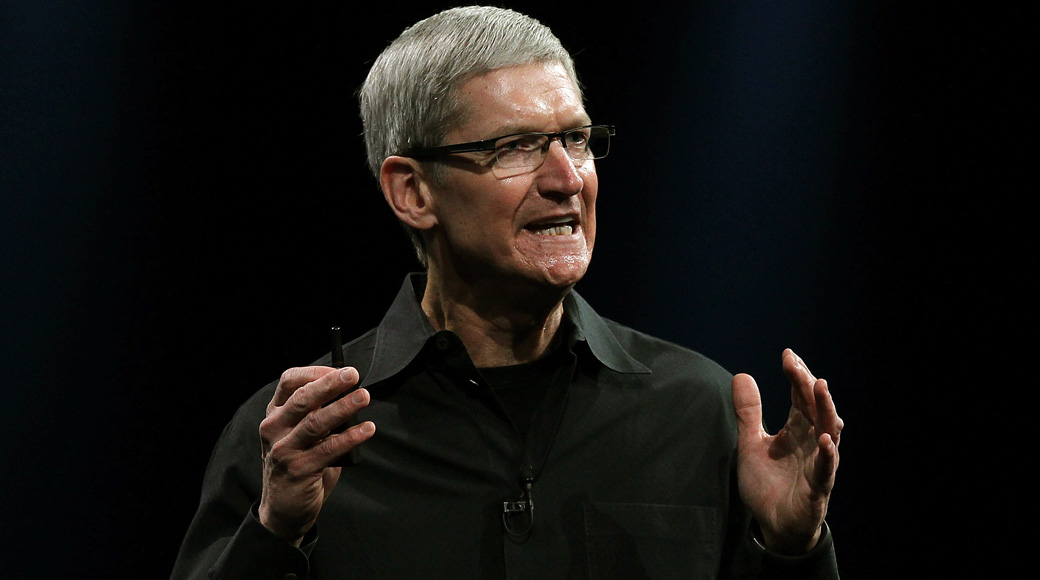 Tim Cook, CEO da companhia na abertura da WWDC, em São Francisco