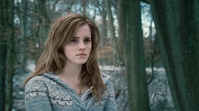 Emma Watson, Hermione Granger, em cena de <em>Harry Potter e as Relíquias da Morte</em>, 2010 Emma Watson, Hermione Granger, em cena de <em>Harry Potter e as Relíquias da Morte</em>, 2010