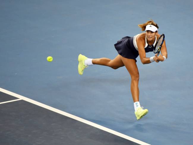 Garbine Muguruza da Espanha, durante partida no China Open em Pequim - 08/10/2015