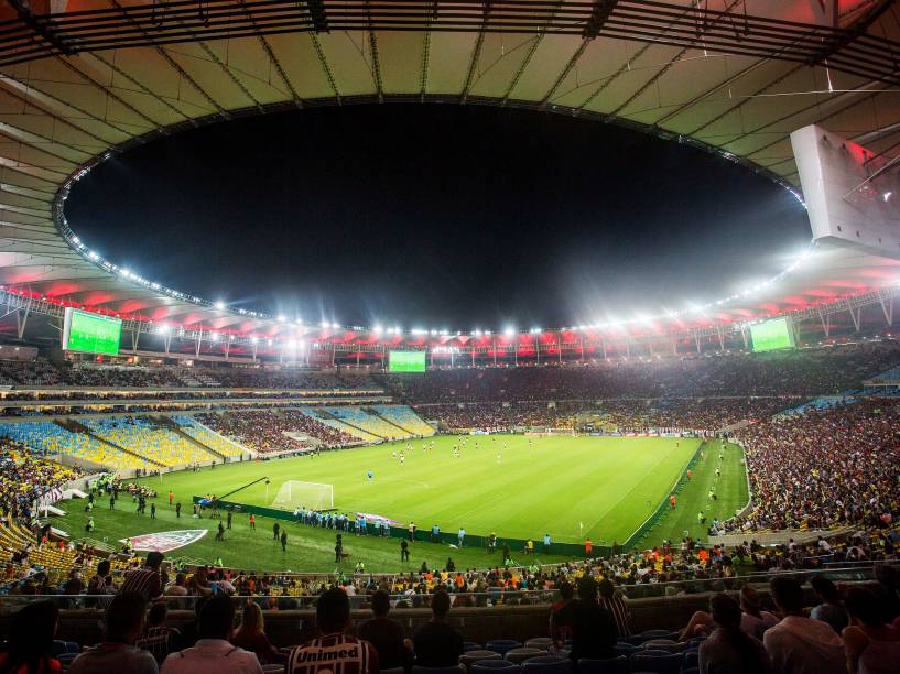 Um ano após a Copa do Mundo, Estádio do Maracanã recebe clássico entre Flamengo e Fluminense Um ano após a Copa do Mundo, Estádio do Maracanã recebe clássico entre Flamengo e Fluminense