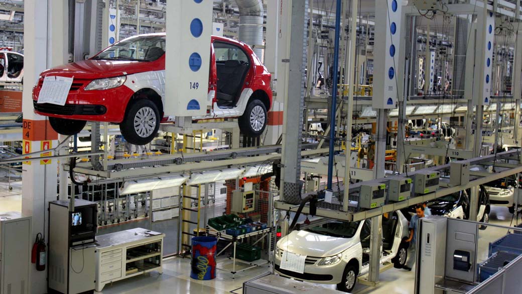 Linha de montagem do automóvel Gol