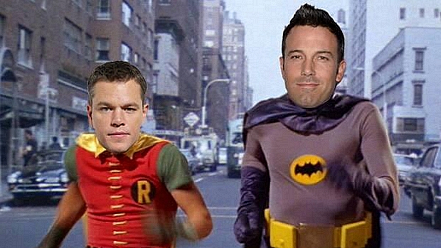 Escolha de Ben Affleck para o papel de Batman provocou pedidos irônicos nas redes sociais, como para Matt Damon viver o Robin