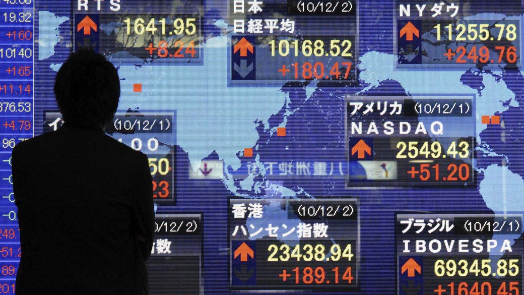 Fechamento da bolsa de valores de Tóquio, no Japão