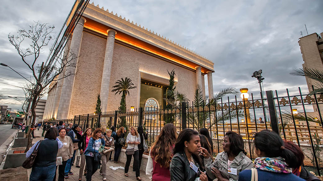 Templo de Salomão da Igreja Universal na região central de São Paulo