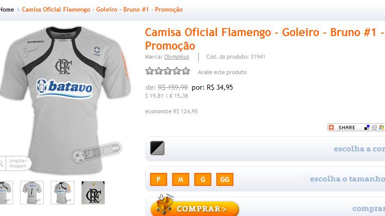 Camisa do ex-goleiro Bruno em liquida&ccedil;&atilde;o