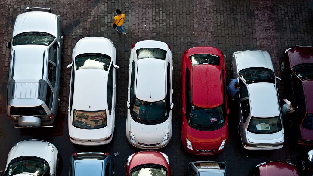 Estacionamento em Nova Délhi, Índia