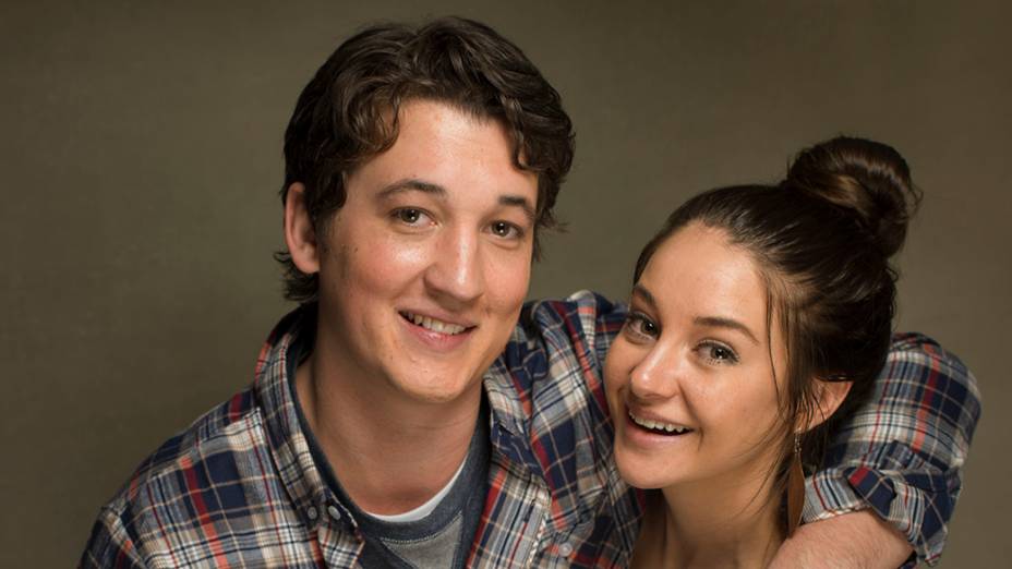 Shailene e o ator Miles Teller, com quem protagonizou o filme Spetacular Now em 2013