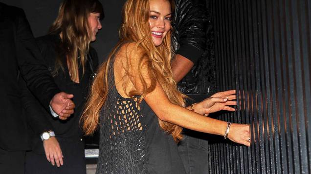 Lindsay Lohan chega em coquetel da John John em São Paulo Lindsay Lohan chega em coquetel da John John em São Paulo
