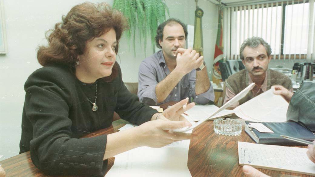 Dilma Rousseff em 1991, quando era presidente da Fundação de Economia e Estatística do Rio Grande do Sul