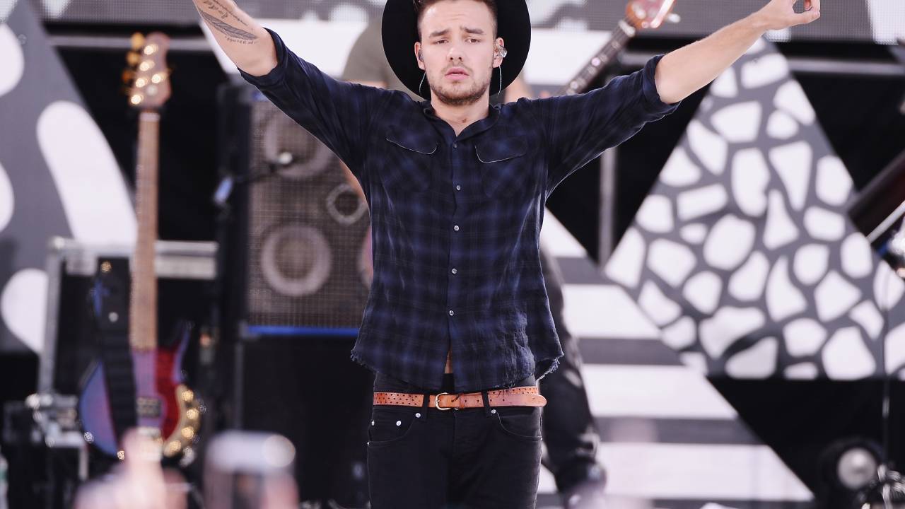 Liam Payne, do One Direction, durante show no Central Park, em Nova York