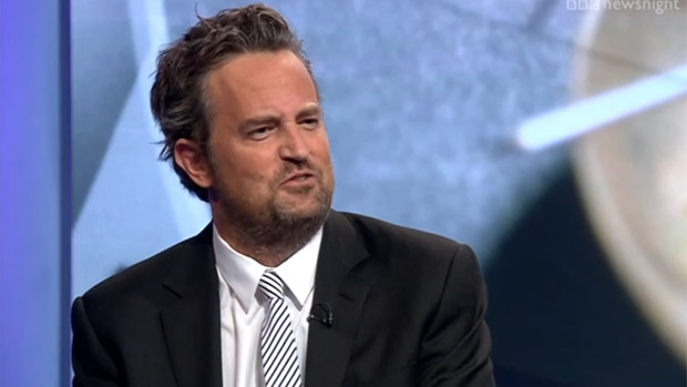O ator americano Matthew Perry em debate sobre drogas na BBC