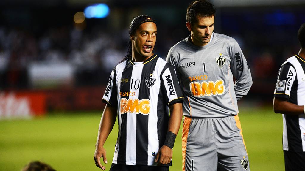 Ronaldinho do Atlético-MG contra o S&atilde;o Paulo pela última rodada da fase de grupos da Copa Libertadores 2013