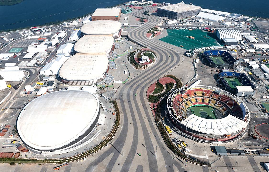 Vista aérea do Parque Olímpico no Rio de Janeiro