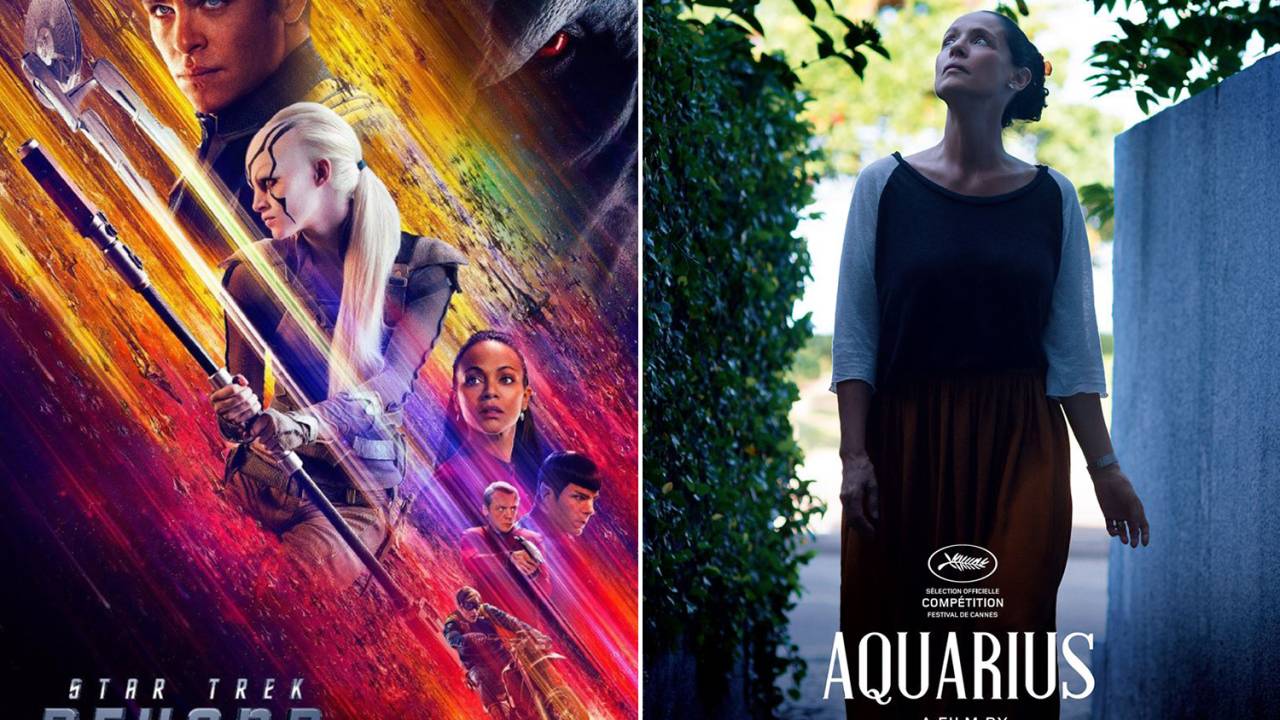 Pôsteres dos filmes StarTrek - Sem fronteiras e Aquarius
