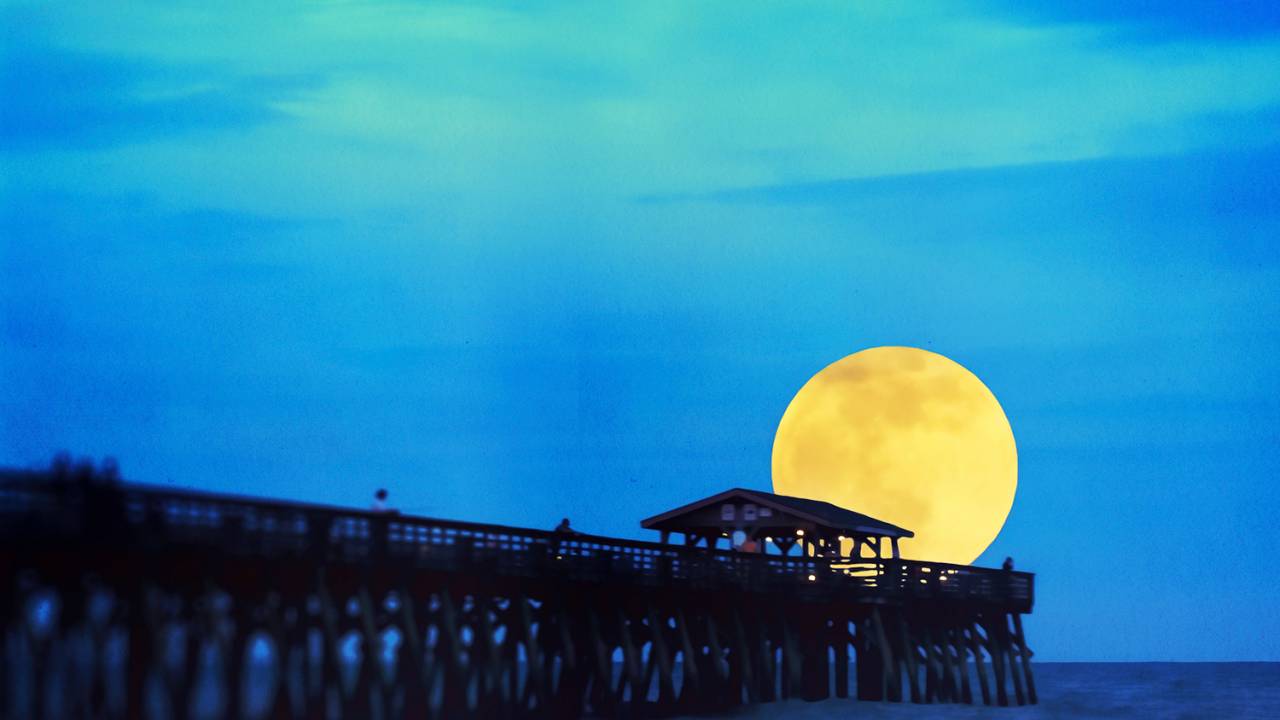 Superlua no estado americano da Carolina do Norte