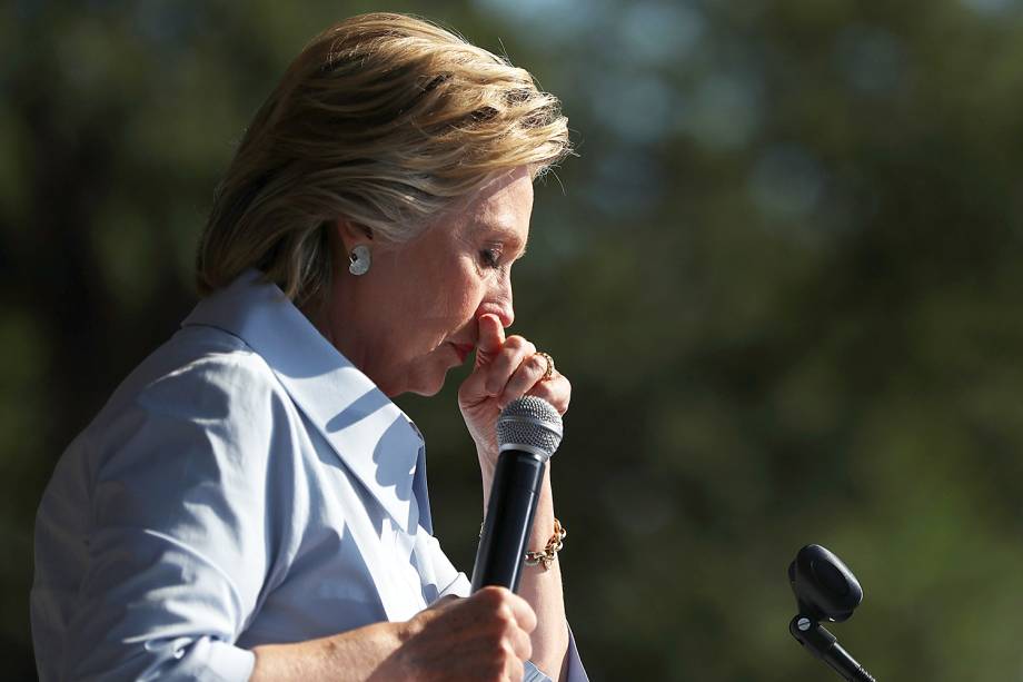 A candidata democrata à presidência dos Estados Unidos, Hillary Clinton, faz campanha em Luke Easter Park, na cidade de Cleveland - 05/09/2016