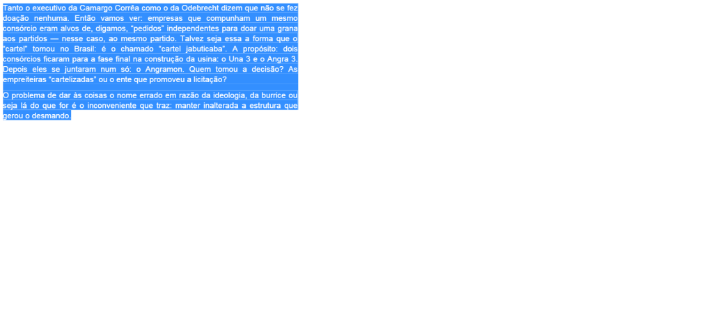 A confirmação do que aqui se disse: um “cartel” como nunca antes na história “destepaiz”