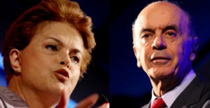 Dilma e Serra: ganhou quem bateu