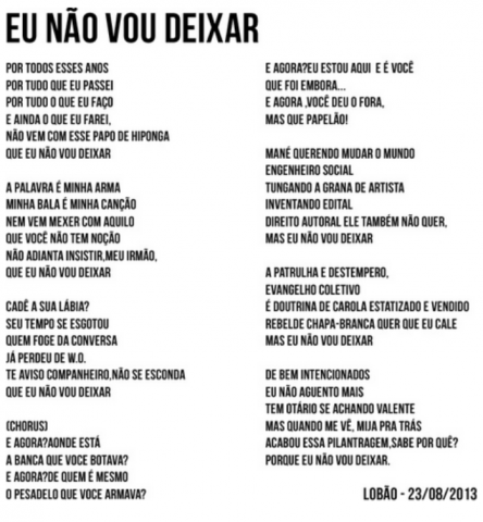 Lobão - Eu não vou deixar