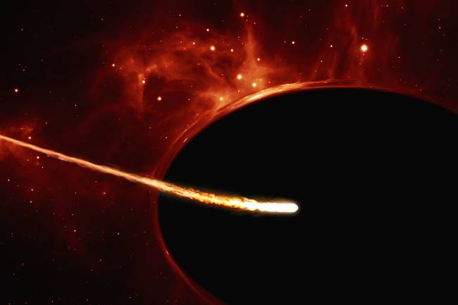 Estrela que explode próxima a um buraco negro supermassivo