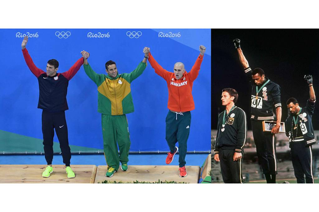 O atleta branco daquela foto