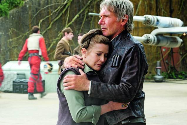 Carrie Fisher e Harrison Ford no filme "Star Wars: Episódio VII - O Despertar da Força" Carrie Fisher e Harrison Ford no filme "Star Wars: Episódio VII - O Despertar da Força"