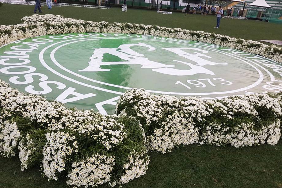 O velório dos jogadores da Chapecoense ocorreu na Arena Condá dias depois do acidente aéreo