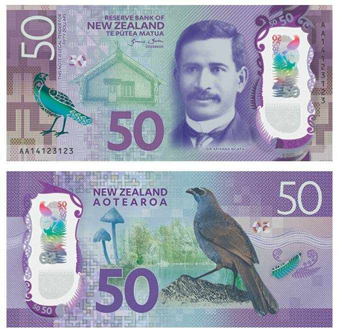 A Nova Zel&acirc;ndia concorre ao pr&ecirc;mio com a&nbsp;nota de 50 d&oacute;lares neozelandeses
