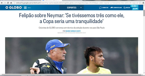 O Conti do Vigário – Entrevista com “falso” Felipão gera “Erramos” no Globo e na Folha. Mario Sergio Conti, catador de errinhos no livro “Dirceu”, comeu barriga de novo!