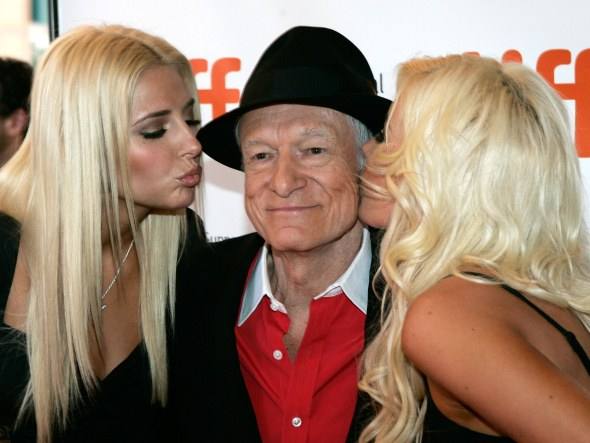 O fundador da revista Playboy, Hugh Hefner O fundador da revista Playboy, Hugh Hefner