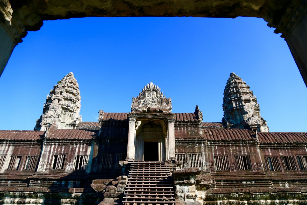 Uma das edifica&ccedil;&otilde;es de Angkor Wat