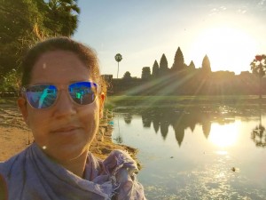 N&atilde;o resisti a um selfie na frente de Angkor Wat