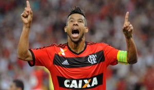 L&eacute;o Moura: identificado com o Flamengo