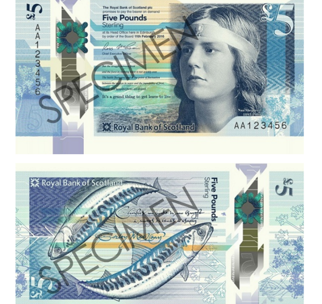 Nota de 5 libras escocesas também concorre ao 'Oscar das Moedas' Nota de 5 libras escocesas também concorre ao 'Oscar das Moedas'