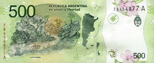 <span>A c&eacute;dula de </span><span>500 pesos</span><span>, representante da</span><span>&nbsp;Argentina </span><span>no 'Oscar das Moedas'</span>
