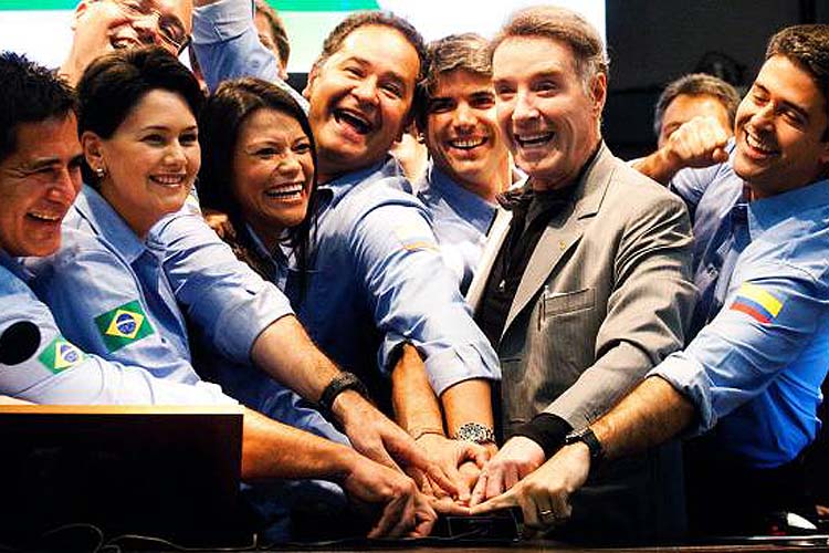 Empresário Eike Batista participa da abertura de capital da CCX, empresa de produção de carvão na Colômbia, na Bovespa, centro de São Paulo Empresário Eike Batista participa da abertura de capital da CCX, empresa de produção de carvão na Colômbia, na Bovespa, centro de São Paulo