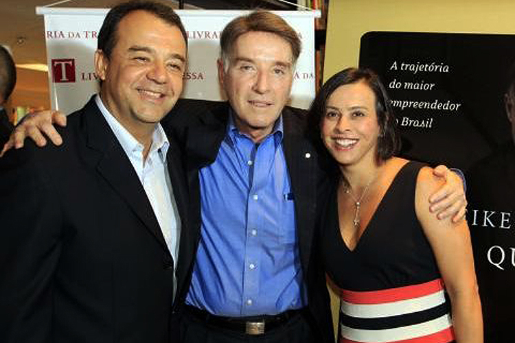 O empresário Eike Batista, o ex-governador Sérgio Cabral Filho e Adriana Ancelmo O empresário Eike Batista, o ex-governador Sérgio Cabral Filho e Adriana Ancelmo
