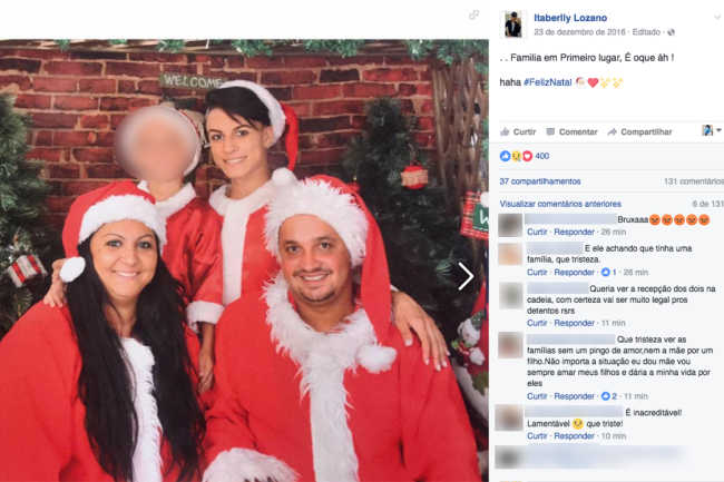 Post de Itaberlly Lozano no Facebook Post de Itaberli Lozano no Facebook