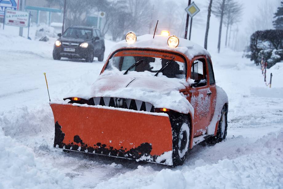 Uma onda de frio acompanhada por fortes tempestades na Europa deixa mais de 60 mortos na Europa - Alemanha - 14/01/2017