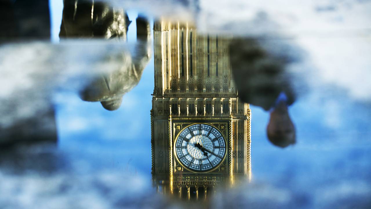 Brexit - O parlamento inglês Westminster em Londres