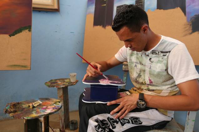 O presídio oferece oficina de artes - Foto: Sérgio Dutti O presídio oferece oficina de artes - Foto: Sérgio Dutti